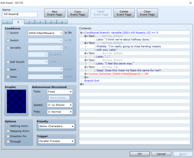 Creation Edit Event Kill Nosens
